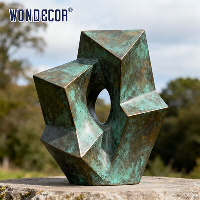 Large Outdoor Modern Metal Decorative Geometric-Shaped Bronze Sculpture for Squares