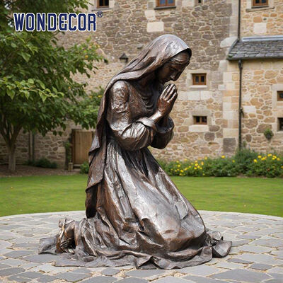 Outdoor Life Size Praying Sculpture Bronze