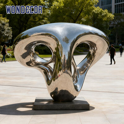 Large Outdoor Modern Art Style Stainless Steel Sculpture, Landscape Decoration Ornament for Courtyard and Square