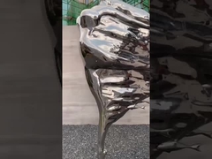 في الهواء الطلق حديقة النحت المعدني مزورة مجردة النحت الفولاذ المقاوم للصدأ للمرأة